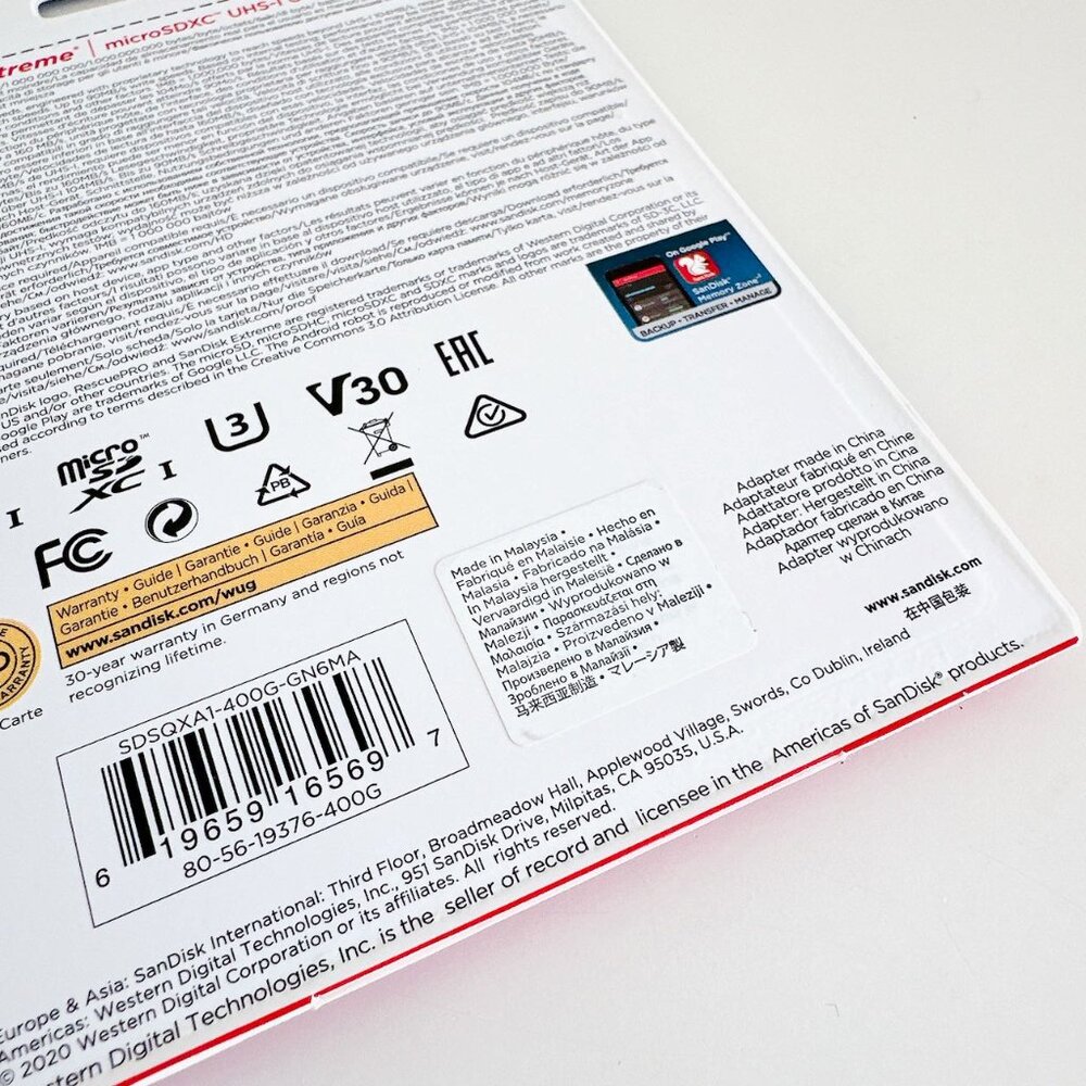 SANDISK EXTREME 400 GB MICROSD CARD WITH EXTREME CAPTURE, TRANSFER AND APP SPEED - Picture 8 of 10